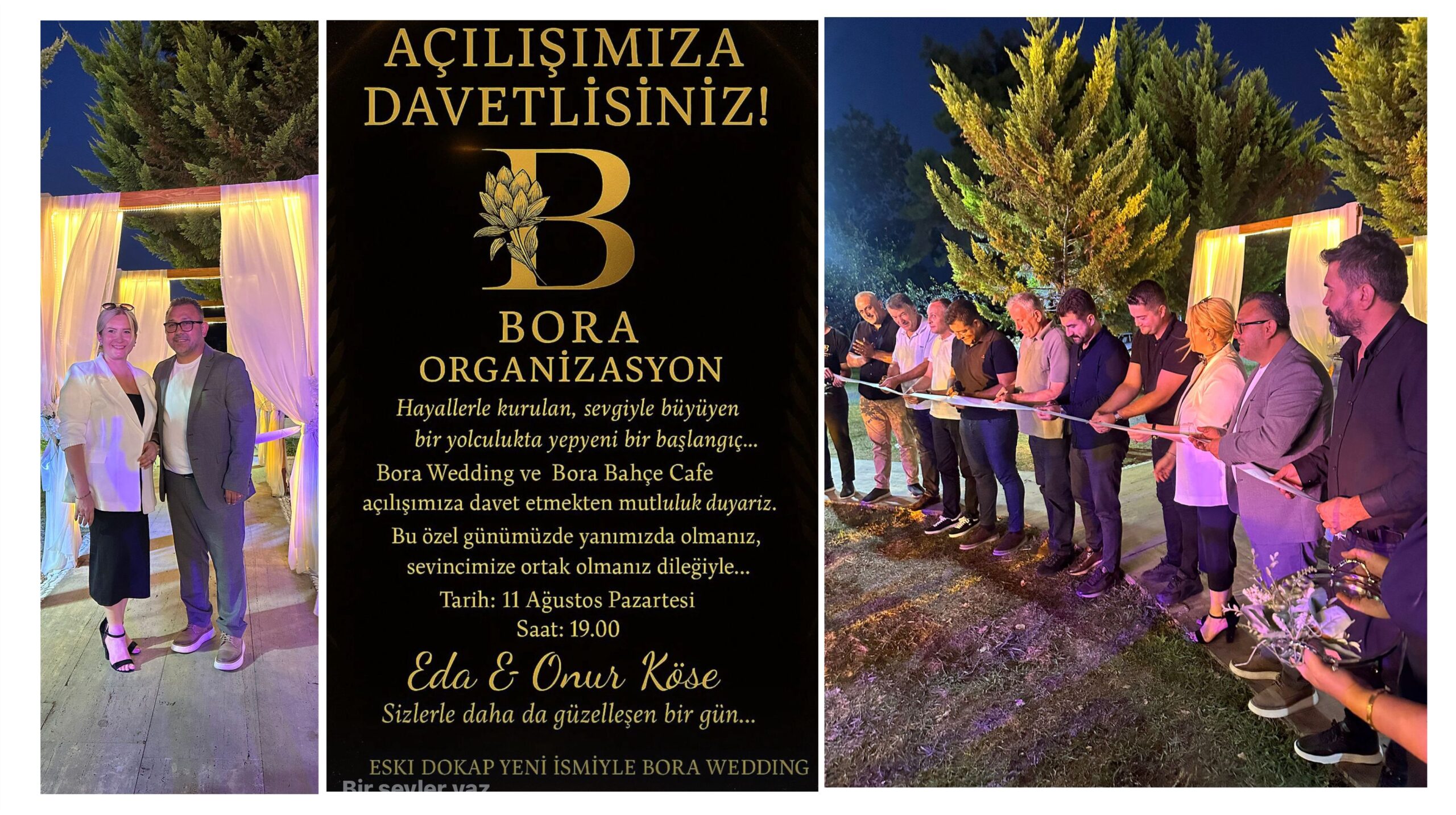 BORA WEDDİNG VE BORA BAHÇE CAFE AÇILDI