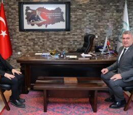 BAŞKAN SIBIÇ’TAN DSİ ŞUBE MÜDÜRÜ YONKUÇ’A NEZAKET ZİYARETİ