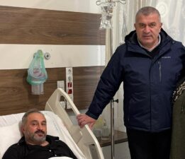 BAŞKAN SIBIÇ’TAN ERKAN USTA’YA GEÇMİŞ OLSUN ZİYARETİ