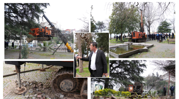 TAŞBAŞI PARKI’NDA BAŞLATILAN İZİNSİZ SONDAJ ÇALIŞMASINI BELEDİYE DURDURDU