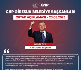 CUMHURİYET HALK PARTİ’Lİ GİRESUN BELEDİYE BAŞKANLARINDAN ORTAK AÇIKLAMA