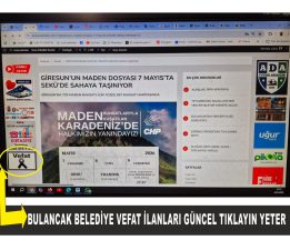 VEFAT İLANLARI TEK TIKLA ERİŞİMDE