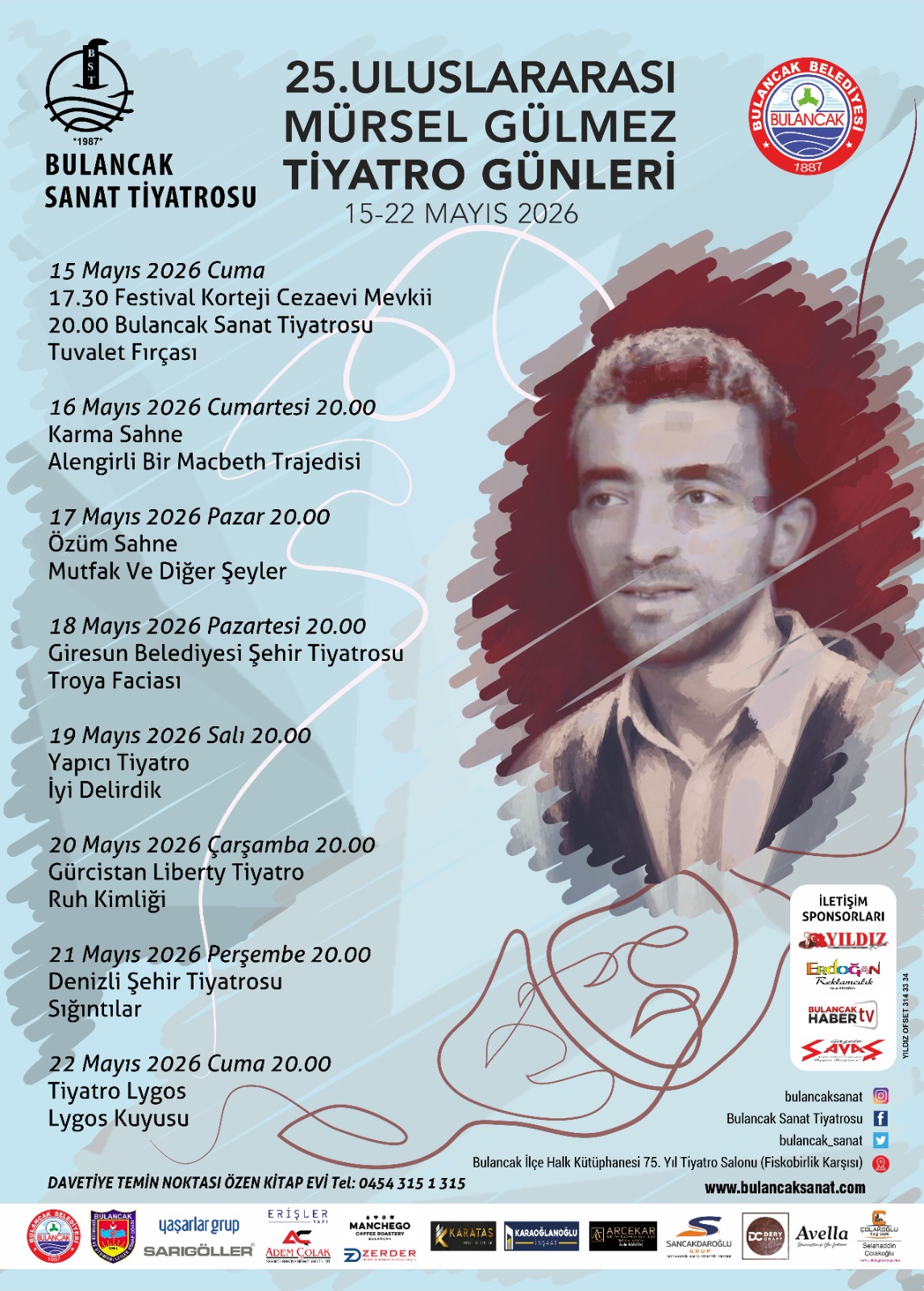 25. ULUSLARARASI MÜRSEL GÜLMEZ TİYATRO GÜNLERİ İÇİN GERİ SAYIM BAŞLADI.