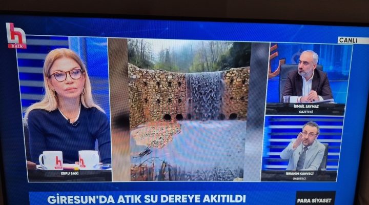 GİRESUN’DA MADEN ATIKLARI DEREYE,ORADAN KARADENİZ’E