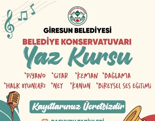 GİRESUN BELEDİYESİ’NDEN GENÇLERE YAZ MÜJDESİ