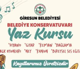 GİRESUN BELEDİYESİ’NDEN GENÇLERE YAZ MÜJDESİ