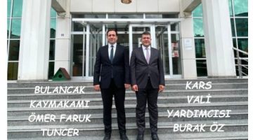 PİRAZİZ KAYMAKAMI BURAK ÖZ’DEN BULANCAK KAYMAKAMI ÖMER FARUK TUNCER’E VEDA ZİYARETİ