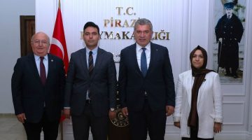 BAŞKAN NECMİ SIBIÇ’TAN PİRAZİZ KAYMAKAMI KADİR KILIÇ’A HAYIRLI OLSUN ZİYARETİ