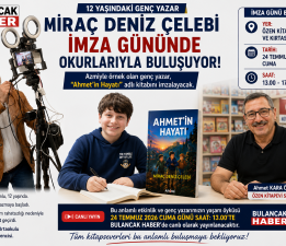 12 YAŞINDAKİ MİRAÇ DENİZ ÇELEBİ İMZA GÜNÜNDE OKURLARIYLA BULUŞUYOR!