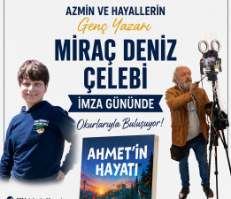 12 YAŞINDAKİ YAZAR MİRAÇ DENİZ ÇELEBİ, BULANCAK HABER CANLI YAYININDA OKURLARIYLA BULUŞTU
