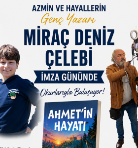 12 YAŞINDAKİ YAZAR MİRAÇ DENİZ ÇELEBİ, BULANCAK HABER CANLI YAYININDA OKURLARIYLA BULUŞTU