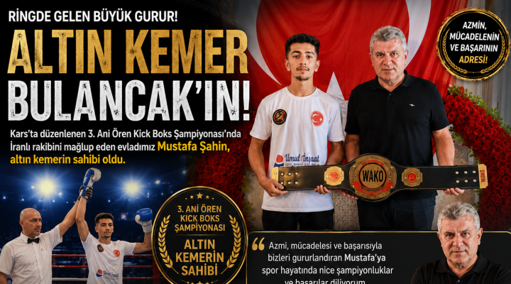 RİNGDE GELEN BÜYÜK GURUR! MUSTAFA ŞAHİN, ALTIN KEMERİN SAHİBİ OLDU