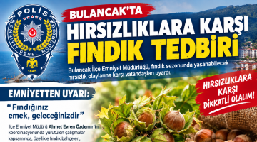 BULANCAK’TA FINDIK HIRSIZLIĞINA KARŞI GÜVENLİK ALARMI!