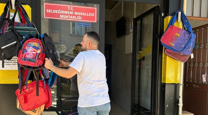 SELDEĞİRMENİ MUHTARI ALİ ŞAHİN’DEN ÖRNEK DAVRANIŞ: ASKIDA OKUL ÇANTASI