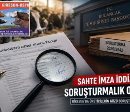 GİRESUN’DA DAMIZLIK SIĞIR YETİŞTİRİCİLERİ BİRLİĞİ’NDE “SAHTE İMZA” İDDİASI!