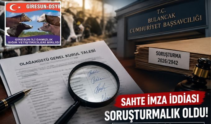 GİRESUN’DA DAMIZLIK SIĞIR YETİŞTİRİCİLERİ BİRLİĞİ’NDE “SAHTE İMZA” İDDİASI!