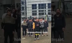 GİRESUN ADALET BİNASI ŞANTİYESİNDE İŞÇİLERDEN ÜCRET EYLEMİ