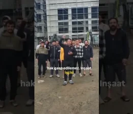 GİRESUN ADALET BİNASI ŞANTİYESİNDE İŞÇİLERDEN ÜCRET EYLEMİ
