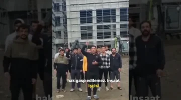 GİRESUN ADALET BİNASI ŞANTİYESİNDE İŞÇİLERDEN ÜCRET EYLEMİ