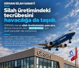 GİRESUN’DAN DÜNYA HAVACILIK DEVİNE BÜYÜK AÇILIM: GİRSAN, BOEING İÇİN PARÇA ÜRETİYOR!