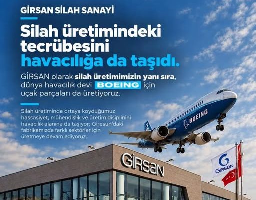 GİRESUN’DAN DÜNYA HAVACILIK DEVİNE BÜYÜK AÇILIM: GİRSAN, BOEING İÇİN PARÇA ÜRETİYOR!